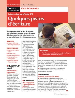 Créer un journal d'école 2/5