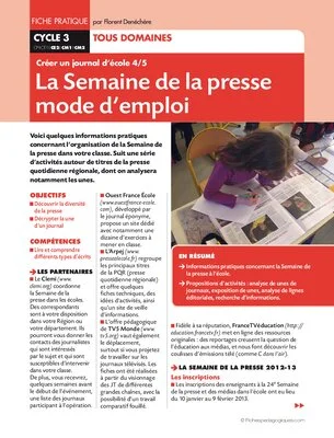 Créer un journal d'école 4/5
