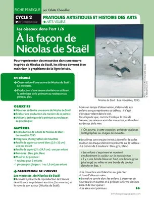 Les oiseaux dans l'art 1/6. A la façon de N. de Staël