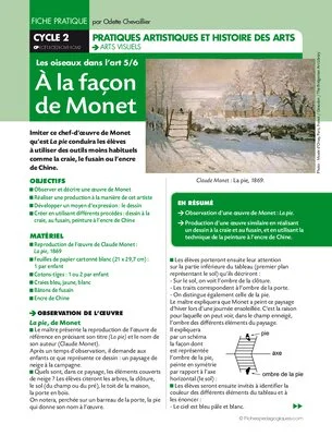 Les oiseaux dans l'art 5/6. A la façon de Monet
