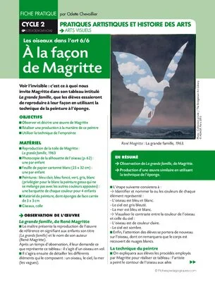 Les oiseaux dans l'art 6/6. A la façon de Magritte