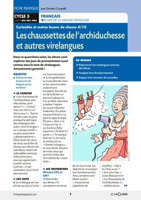 Les chaussettes de l'archiduchesse et autres virelangues