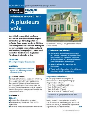 La littérature au Cycle 3 (9) / A plusieurs voix