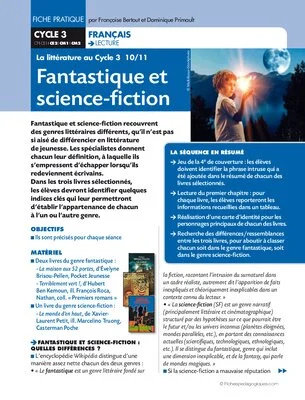 La littérature au Cycle 3 (10) / Fantastique et science-fiction