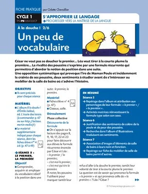 A la douche ! 2/6 Un peu de vocabulaire
