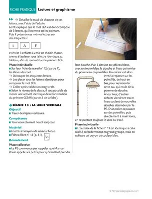 A la douche ! 4/6 Lecture et graphisme