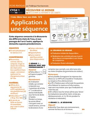 L'eau dans tous ses états 2/2
