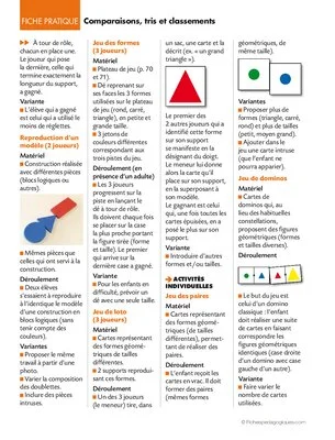 Comparaisons, tris et classements