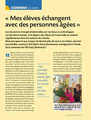 Mes élèves échangent avec des personnes âgées