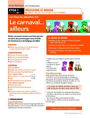 Les frises du calendrier (3). Le carnaval ailleurs