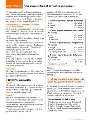 Opération coccinelles (6) Fiche documentaire et devinettes animalières