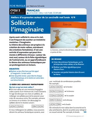 La coccinelle mal lunée (4). Solliciter l'imaginaire