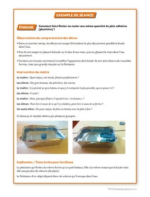 Ateliers scientifiques au CP