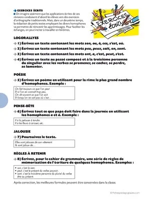 Conseil de révisions (8) Les homophones grammaticaux
