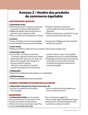 Projet autour du commerce équitable