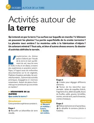 Activités autour de la terre
