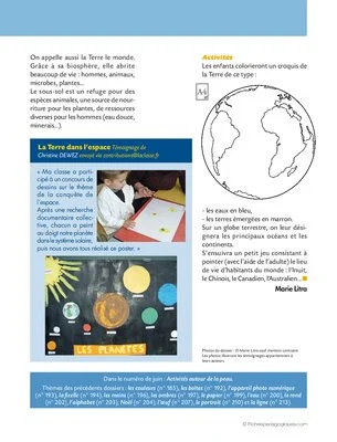 Activités autour de la terre