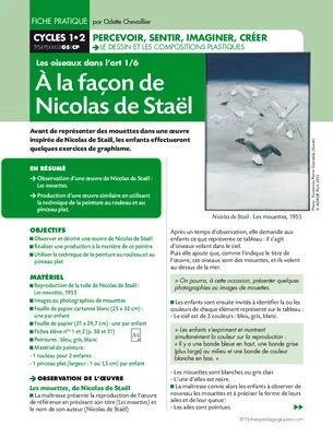 Les oiseaux dans l'art 1/6 : A la façon de N. de Staël