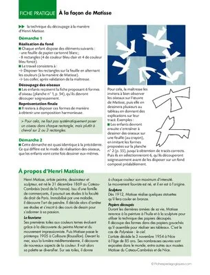 Les oiseaux dans l'art 2/6 : A la façon de Matisse