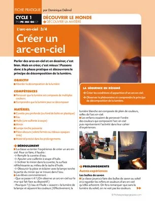 L'arc-en-ciel 3/4. Créer un arc-en-ciel