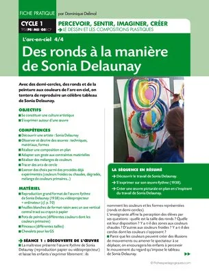 L'arc-en-ciel 4/4. Des ronds à la manière de Sonia Delaunay