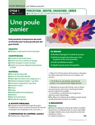 Une poule panier