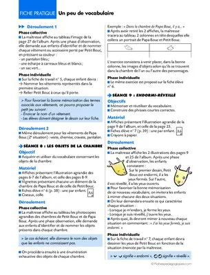 Je compte jusqu'à trois . Un peu de vocabulaire 2/5