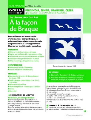 Les oiseaux dans l'art 4/6 : A la façon de Braque