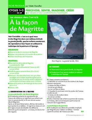 Les oiseaux dans l'art 6/6 : A la façon de Magritte