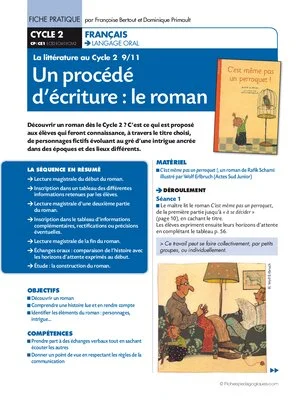 La littérature au Cycle 2 (9) / Un procédé d'écriture : le roman