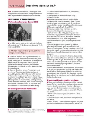 TICE et histoire (9). Etude d'une vidéo sur ina.fr