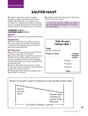 Jeux athlétiques au cycle 2