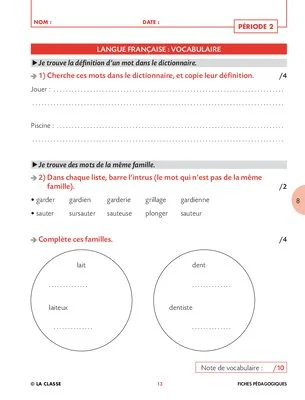 Evaluations CE1 période 2