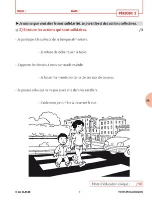 Evaluations CE1 période 2