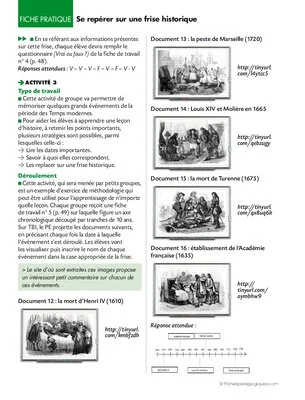 Les temps modernes 2/3. Se repérer sur une frise historique