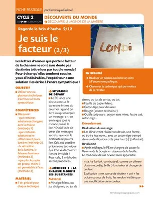 Regarde le brin d'herbe 2/12. Je suis le facteur (2)