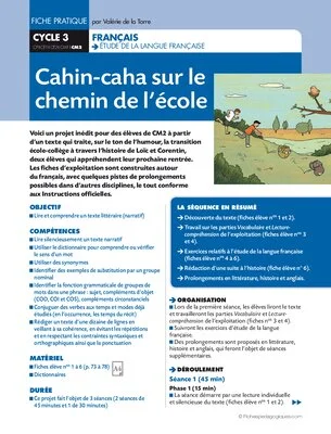 Cahin-caha sur le chemin de l'école