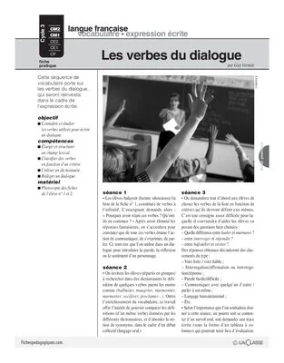 Les verbes du dialogue