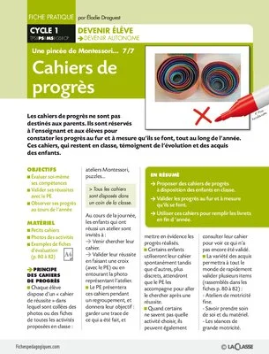 Cahiers de progrès. Montessori 7/7