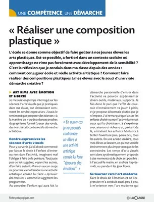 Réaliser une composition plastique