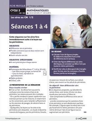 Les aires au CM. Séances 1 à 4