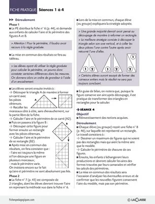 Les aires au CM. Séances 1 à 4