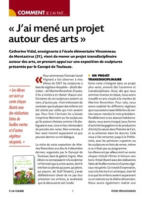 J'ai mené un projet autour des arts