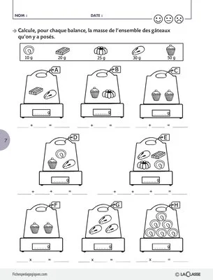 Les gâteaux porte-bonheur 4/7. Jeux mathématiques