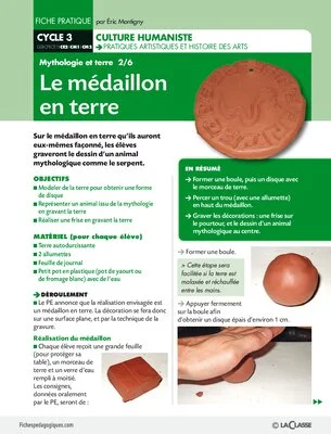 Mythologie et terre 2/6. Le médailloon en terre