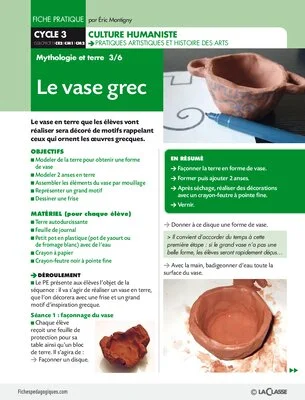 Mythologie et terre 3/6. Le vase grec