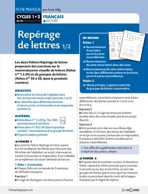 Repérage de lettres 1/2
