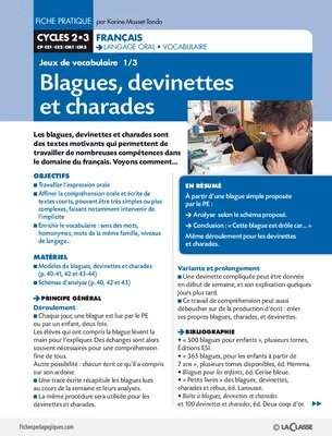 Blagues, devinettes et charades