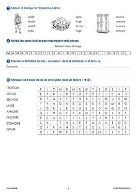 Une année de dictées CE1 avril