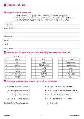 Une année de dictées CM1 avril